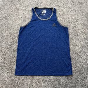 Adidas Ultimate Tank Shirt Mens Medium Blue Climalite Athletic Gym Training Top